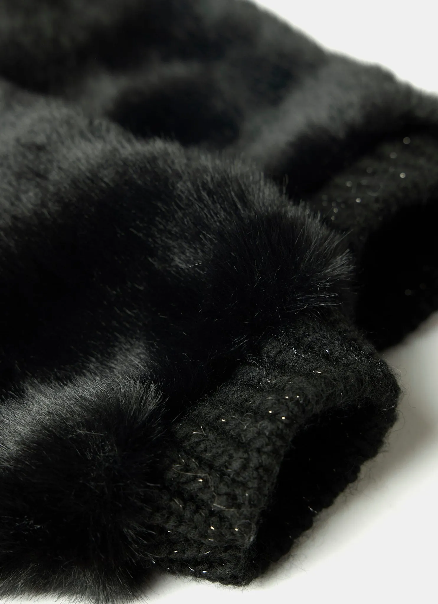 Black Faux Fur Mittens sold by Mint Velvet product image thumbnail 4
