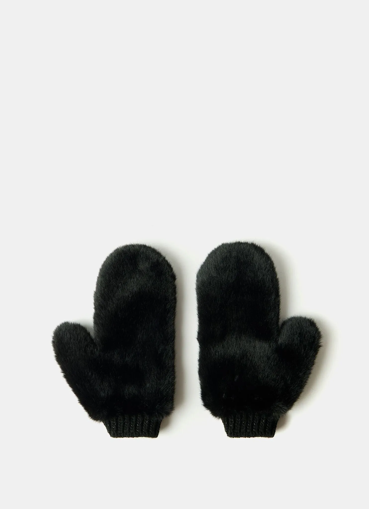 Black Faux Fur Mittens sold by Mint Velvet product image thumbnail 2