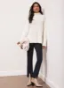 Navy Cotton Blend Slim Trousers sold by Mint Velvet
