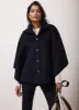 Navy Wool Blend Double Faced Cape sold by Mint Velvet