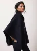 Navy Wool Blend Double Faced Cape sold by Mint Velvet