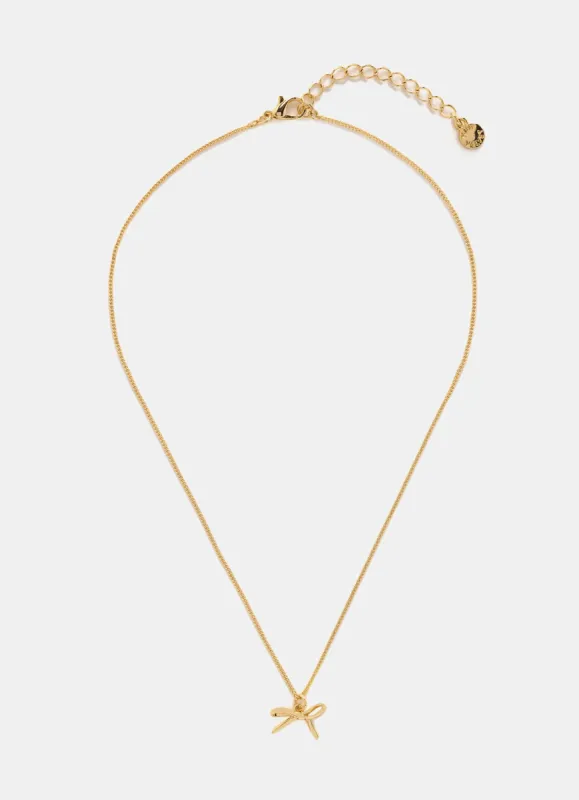 Gold Plated Bow Necklace sold by Mint Velvet