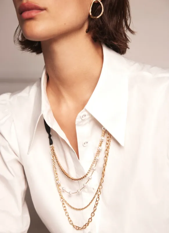 Gold Tone Layered Necklace sold by Mint Velvet