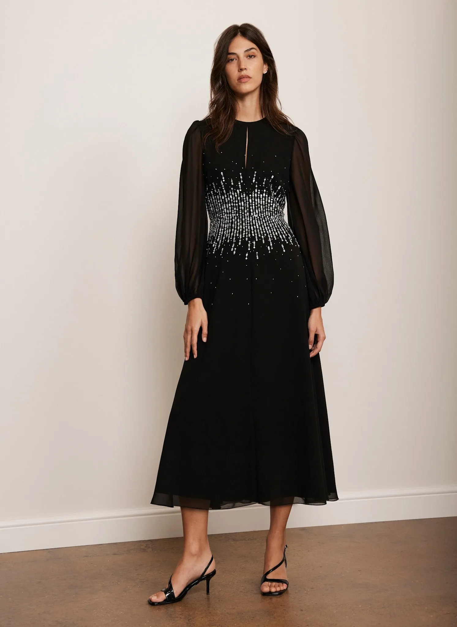 Black Embellished Midi Dress sold by Mint Velvet product image thumbnail 2