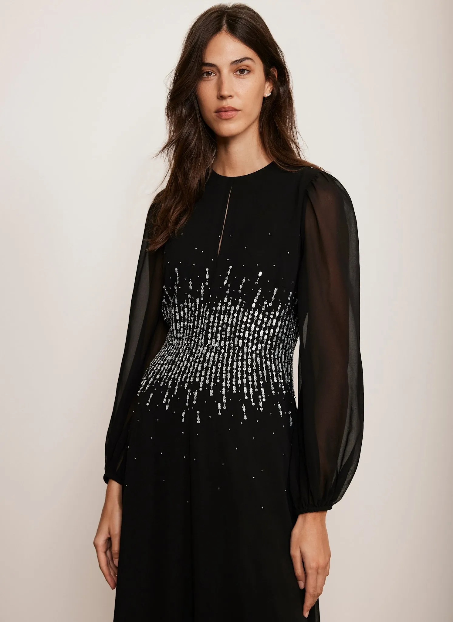 Black Embellished Midi Dress sold by Mint Velvet product image thumbnail 5