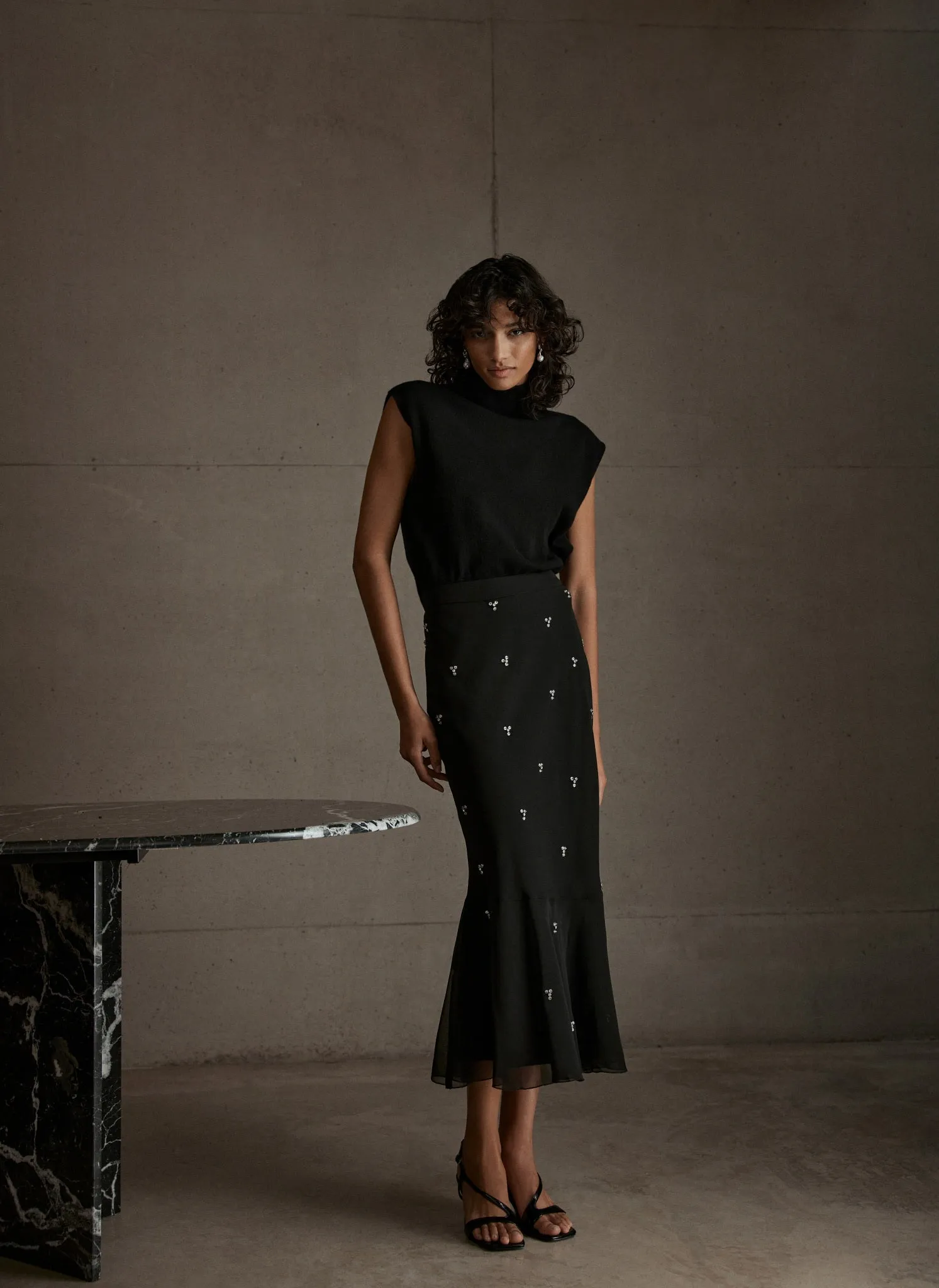 Black Embellished Maxi Skirt sold by Mint Velvet product image thumbnail 2