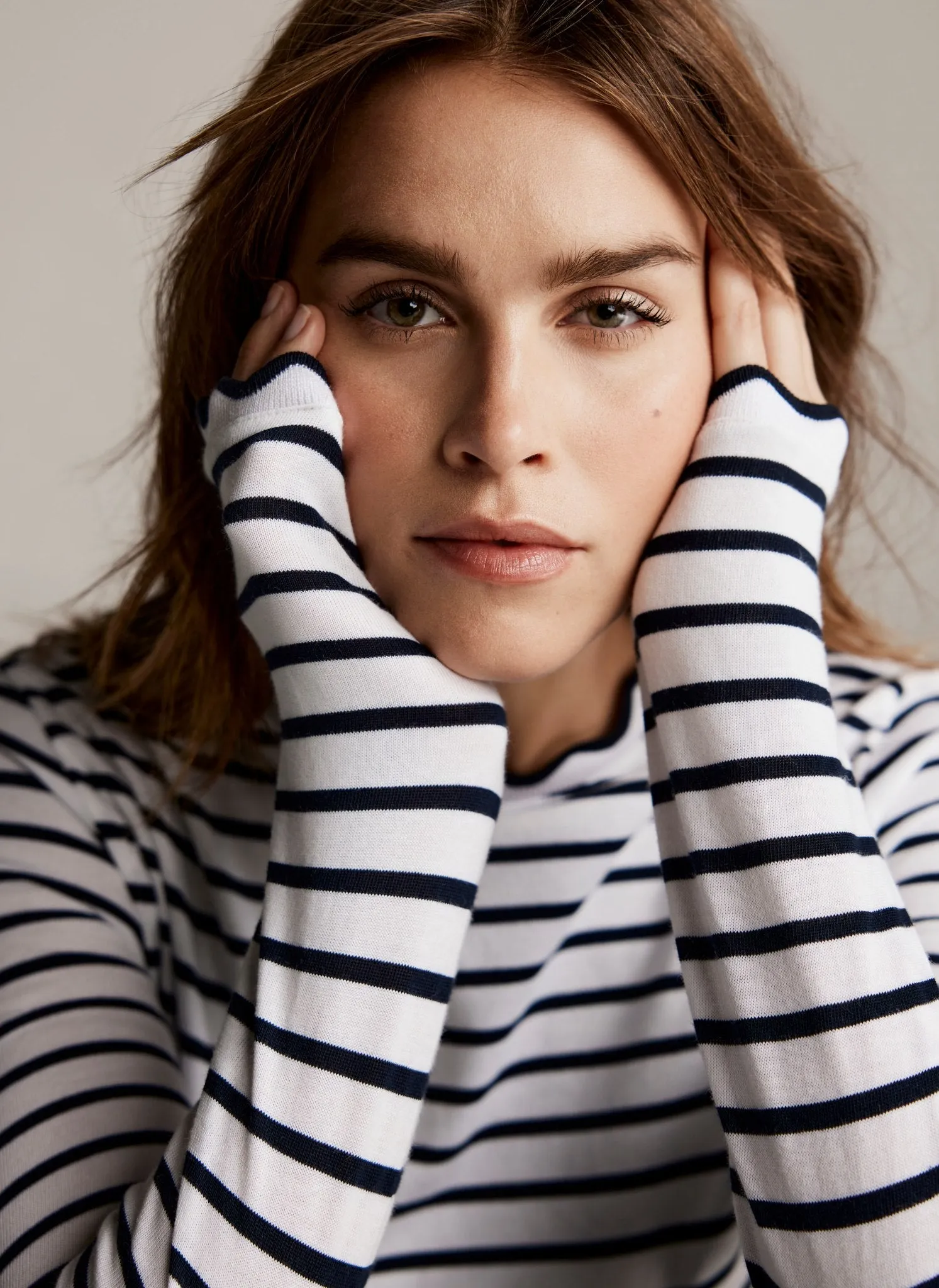 Cream Striped Long Sleeved Top sold by Mint Velvet product image thumbnail 3