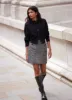 Neutral Textured Tweed Mini Skirt sold by Mint Velvet