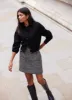 Neutral Textured Tweed Mini Skirt sold by Mint Velvet