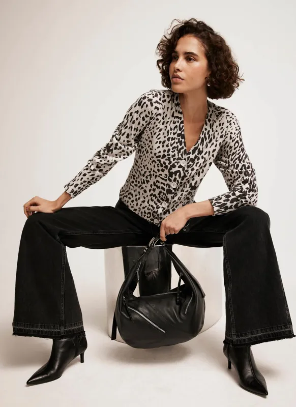 Grey Leopard Print Cardigan sold by Mint Velvet