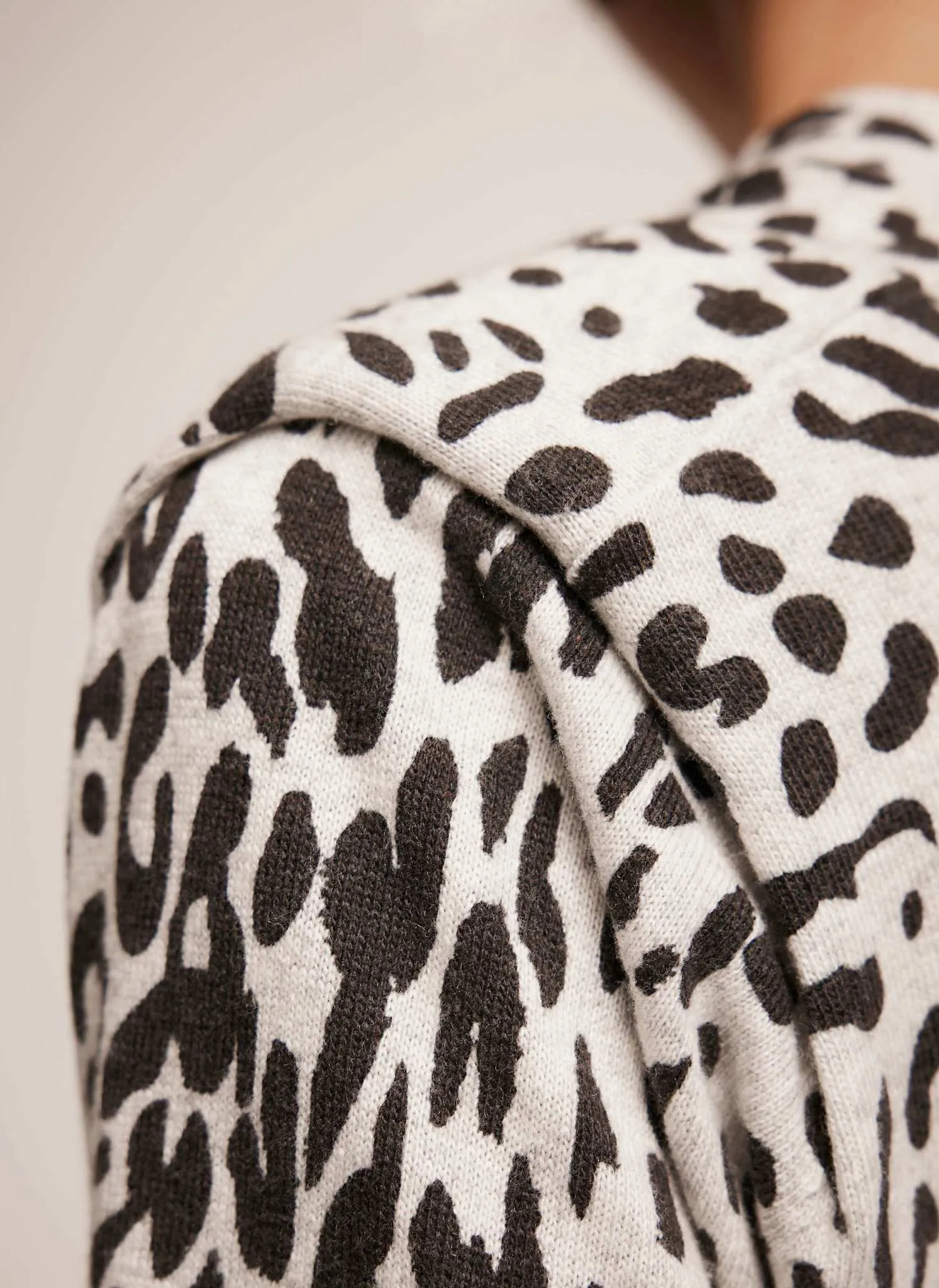 Grey Leopard Print Cardigan sold by Mint Velvet product image thumbnail 5