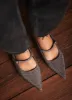 Silver Pointed Toe Embellished Flats sold by Mint Velvet