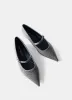 Silver Pointed Toe Embellished Flats sold by Mint Velvet