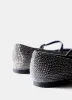 Silver Pointed Toe Embellished Flats sold by Mint Velvet