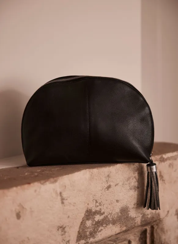 Black Leather Large Wash Bag sold by Mint Velvet