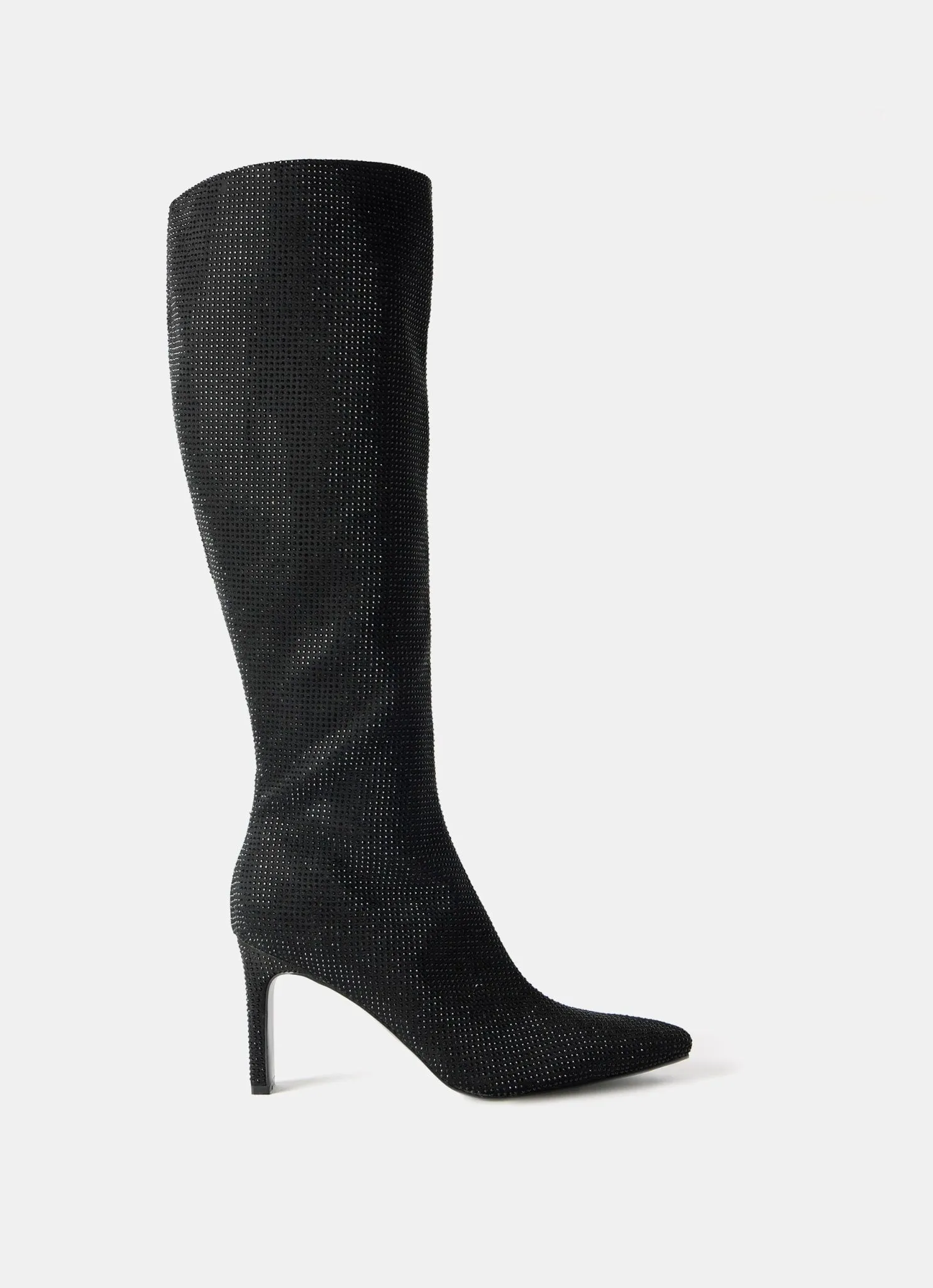 Black Diamante Knee High Boots sold by Mint Velvet product image thumbnail 2