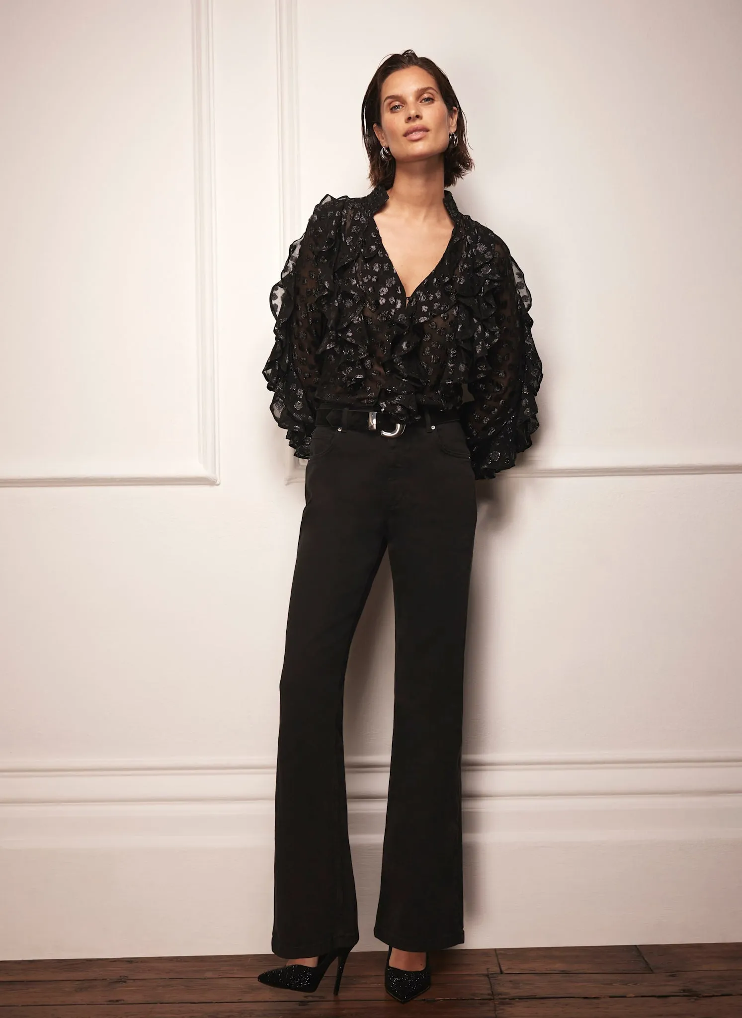 Black Fitted Flare Jeans sold by Mint Velvet product image thumbnail 3