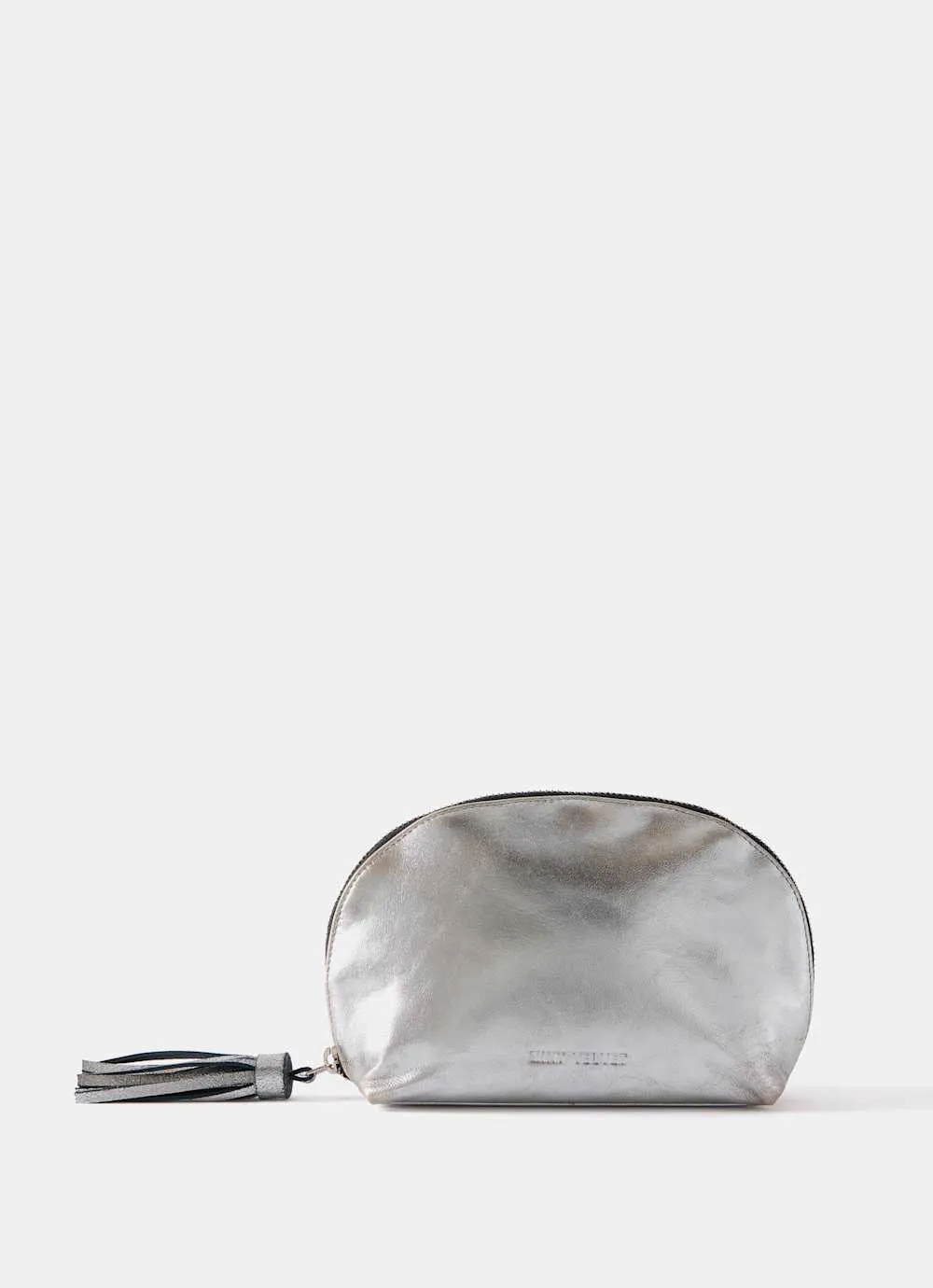 Silver Leather Medium Wash Bag sold by Mint Velvet