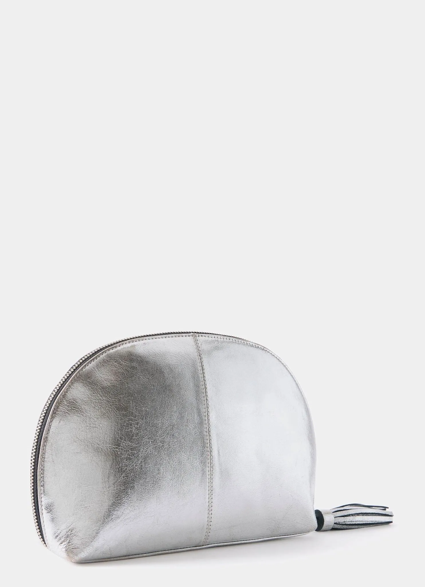 Silver Leather Large Wash Bag sold by Mint Velvet product image thumbnail 5