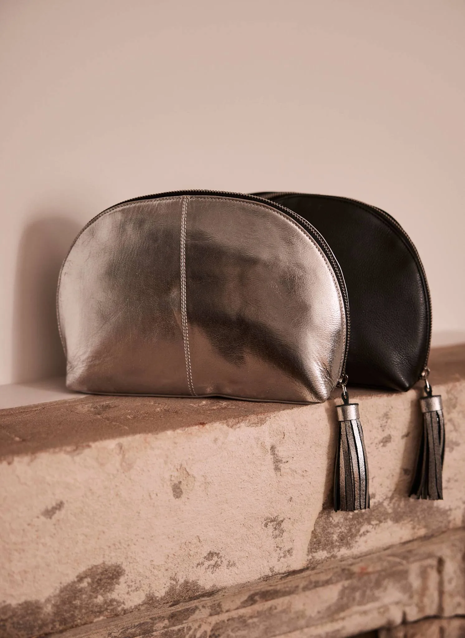 Silver Leather Large Wash Bag sold by Mint Velvet product image thumbnail 2