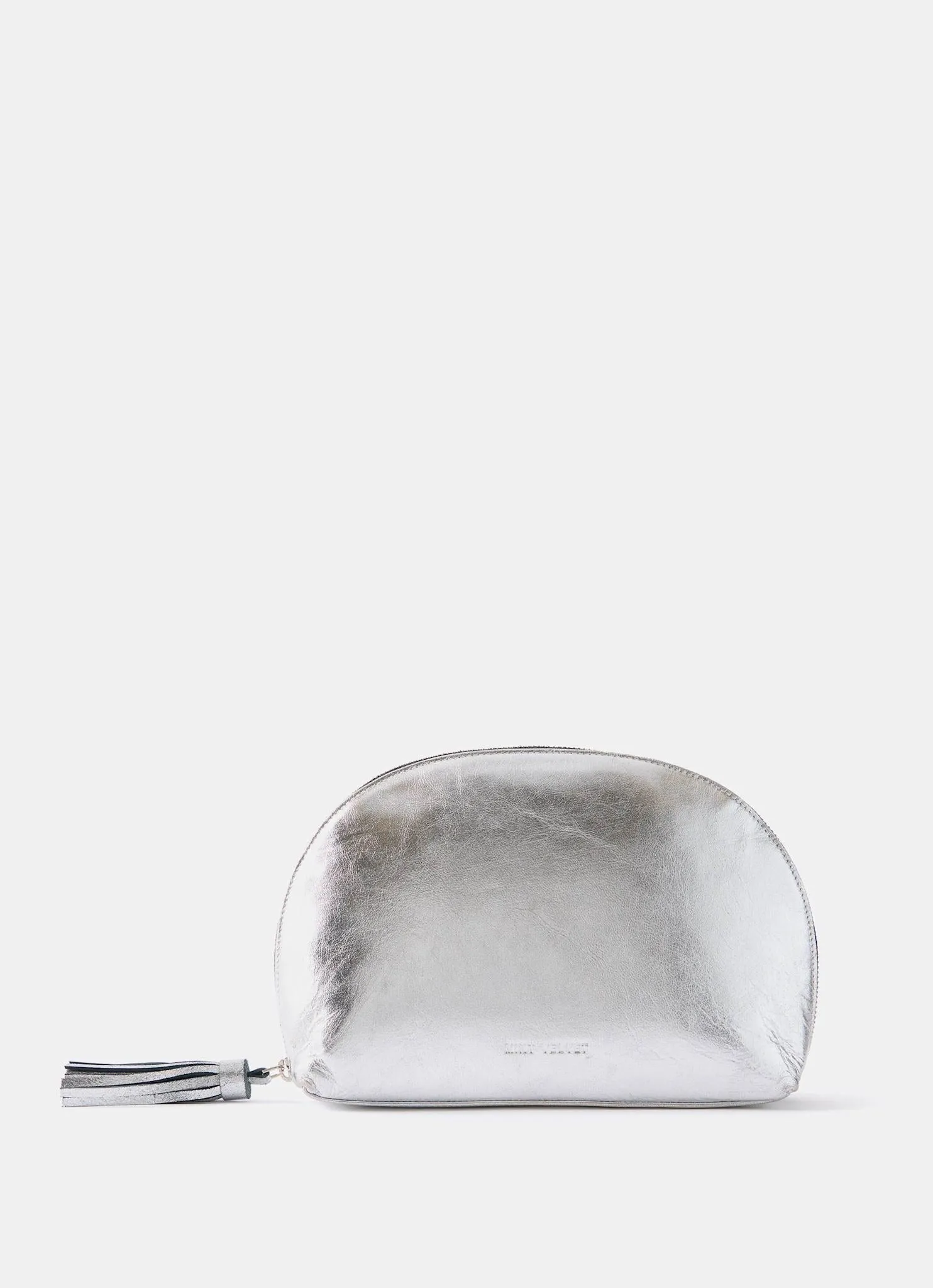 Silver Leather Large Wash Bag sold by Mint Velvet