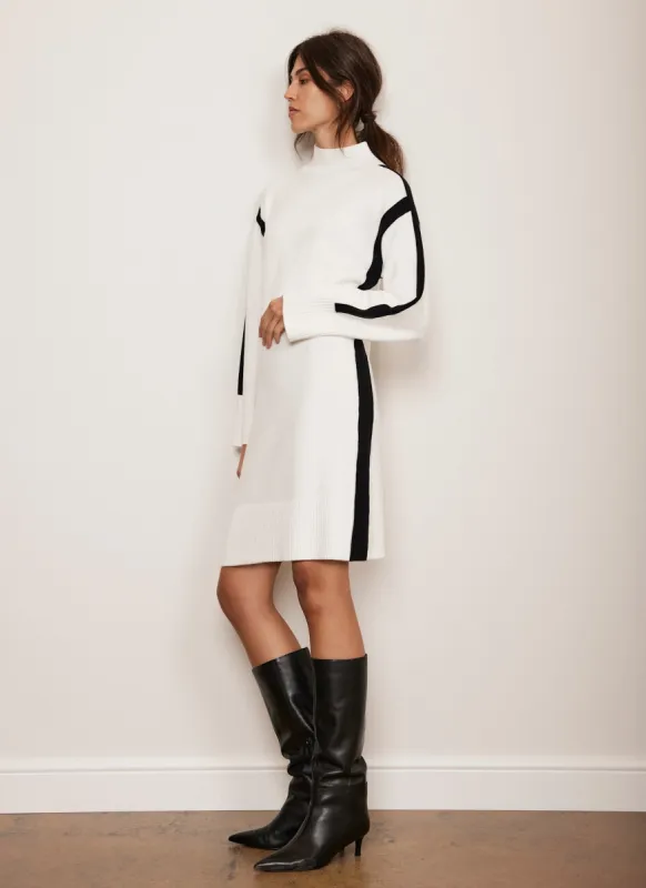 Cream Contrast Stripe Mini Dress sold by Mint Velvet