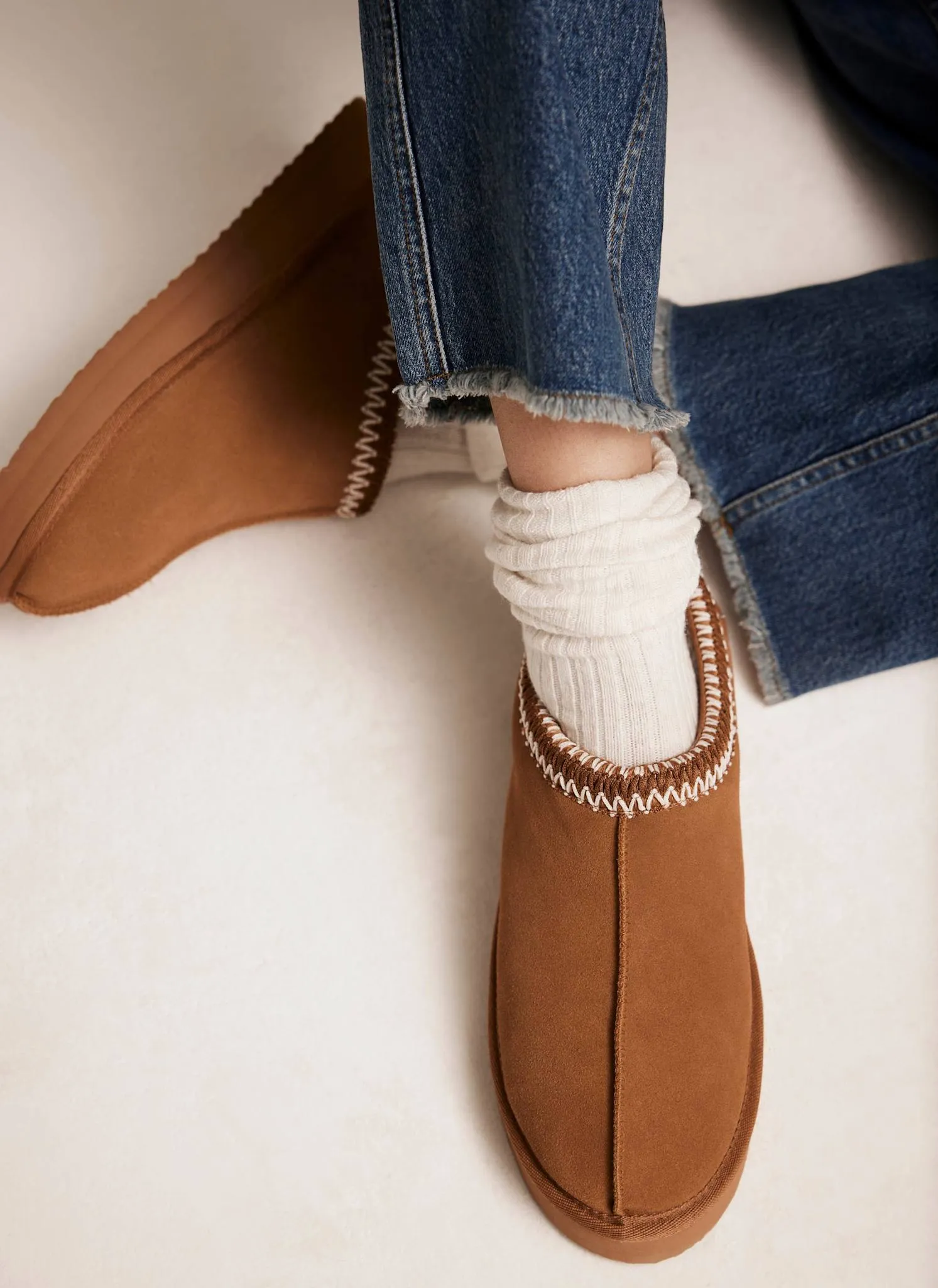 Tan Suede Chunky Slippers sold by Mint Velvet product image thumbnail 2
