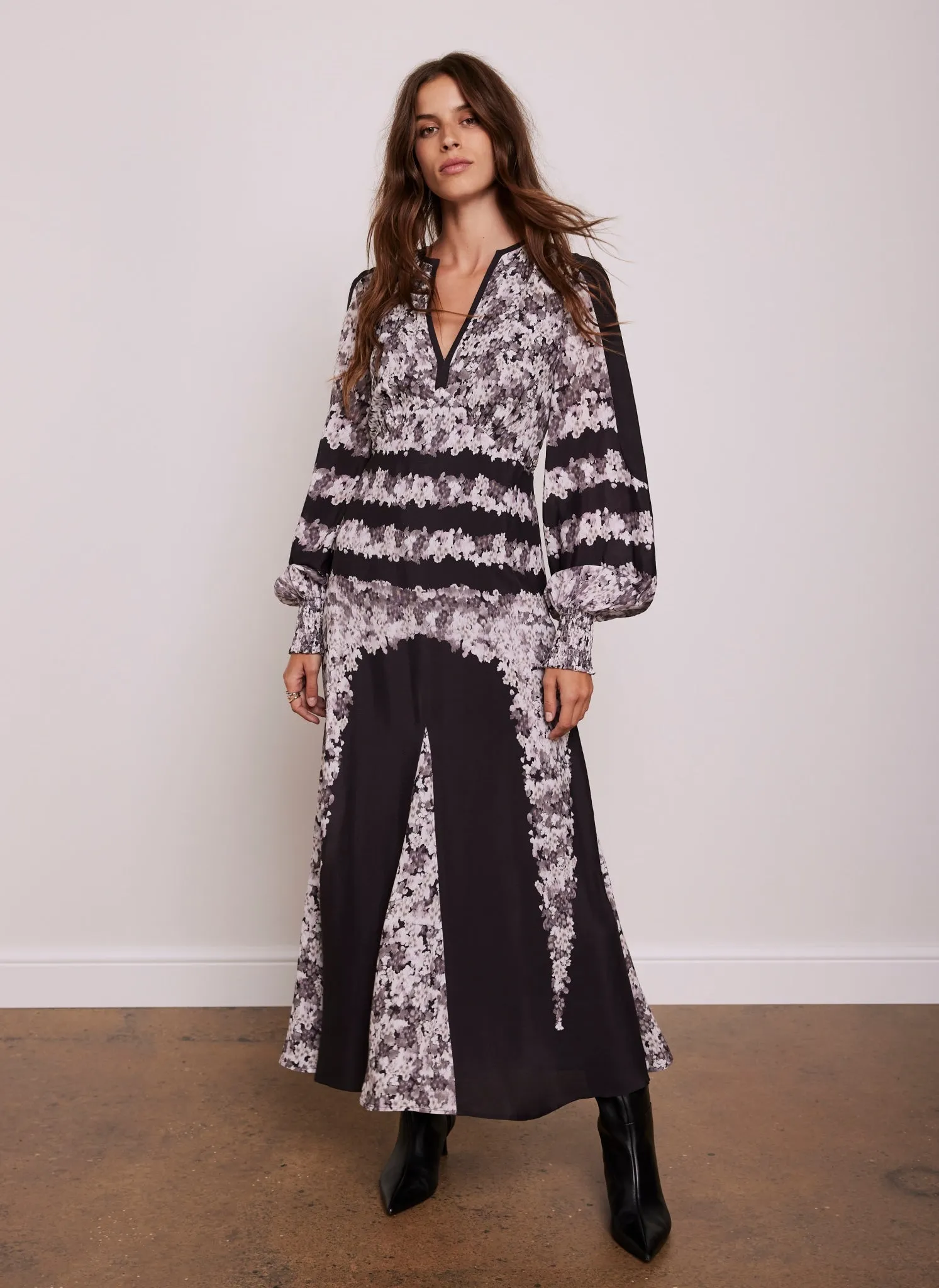 Black Printed Maxi Dress sold by Mint Velvet