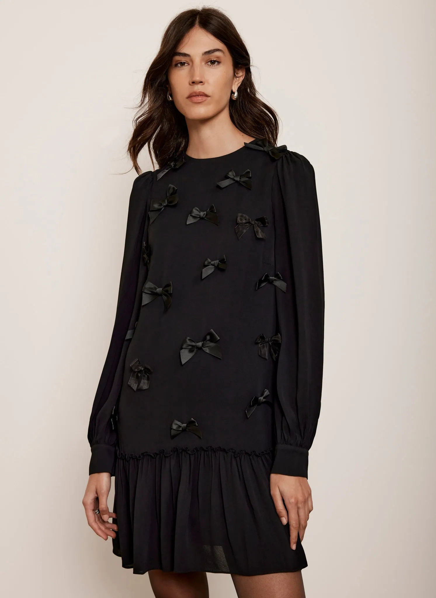 Black Bow Mini Dress sold by Mint Velvet