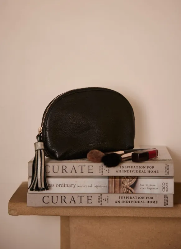 Black Leather Medium Wash Bag sold by Mint Velvet