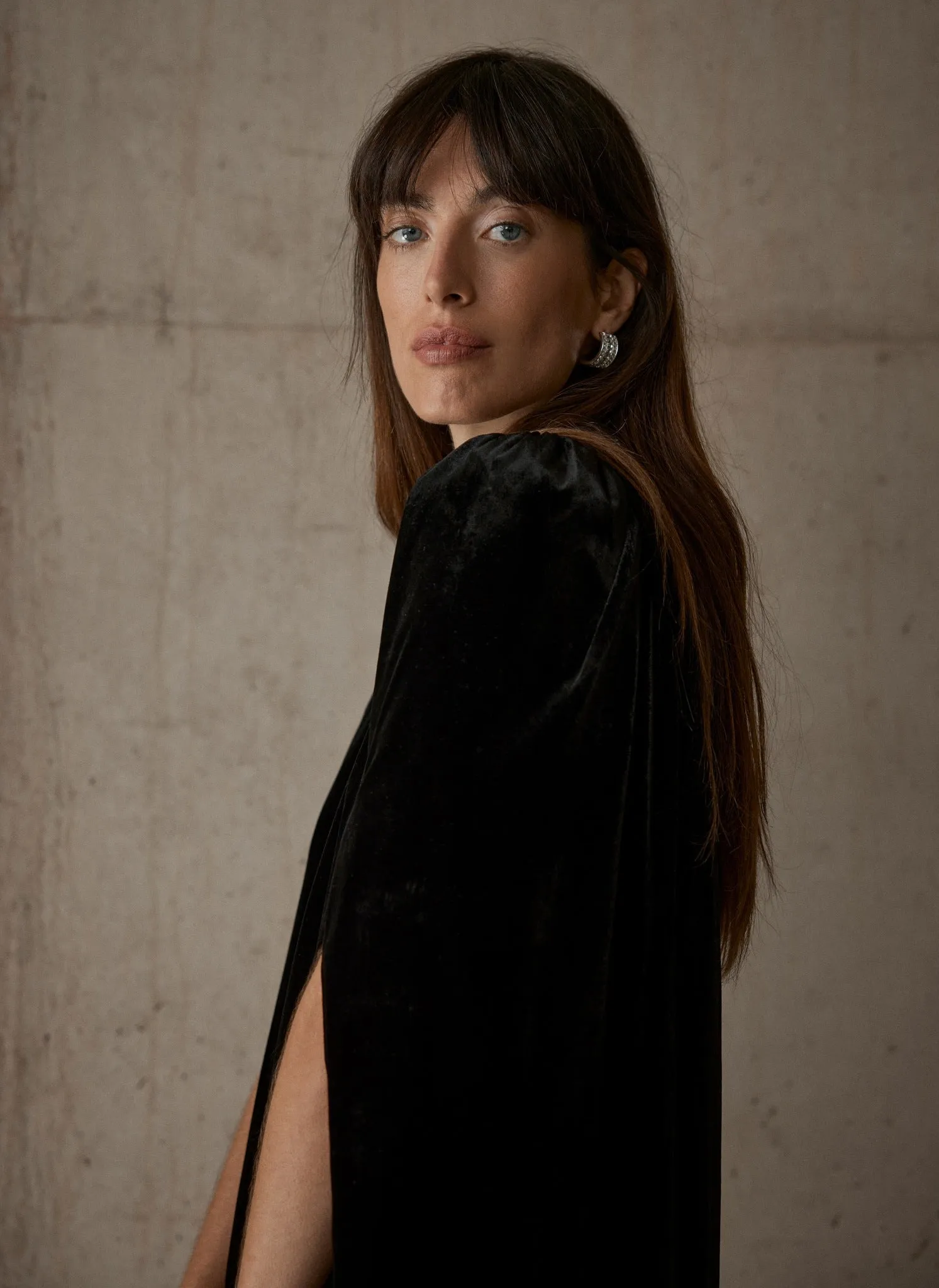 Black Velvet Longline Cape sold by Mint Velvet product image thumbnail 3