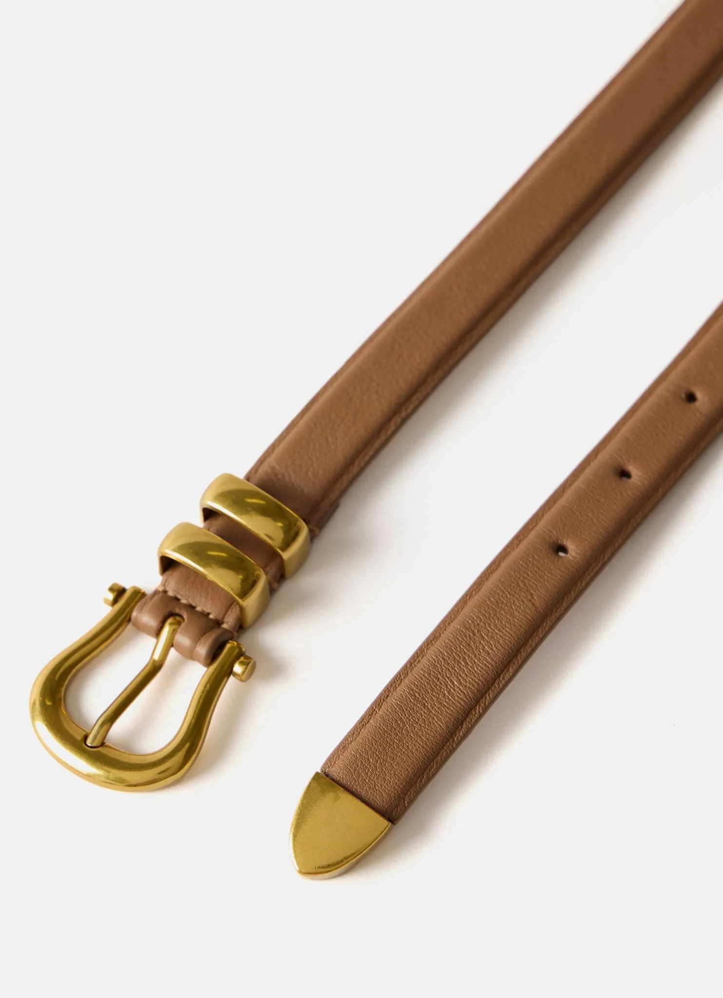 Tan Leather Skinny Belt sold by Mint Velvet product image thumbnail 3