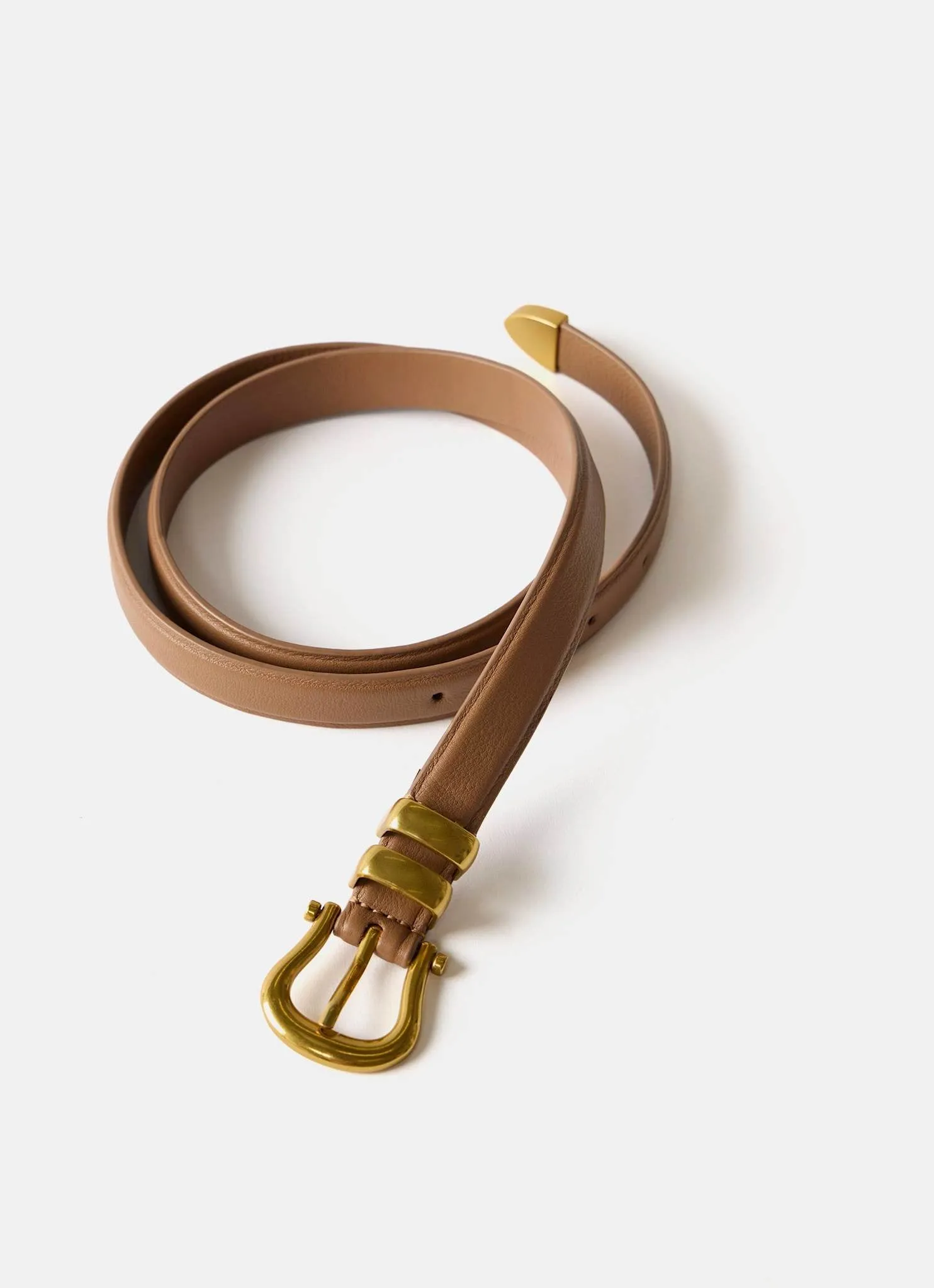 Tan Leather Skinny Belt sold by Mint Velvet product image thumbnail 2