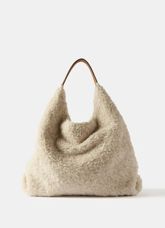 Cream Borg Tote Bag sold by Mint Velvet