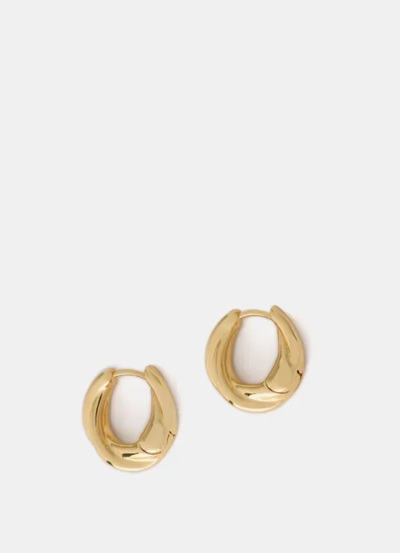 Gold Plated Twist Hoop Earrings sold by Mint Velvet