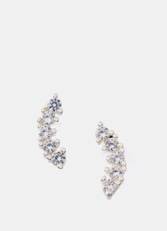 Silver Plated Climber Earrings sold by Mint Velvet