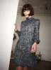 Blue Geometric Print Metallic Mini Dress sold by Mint Velvet