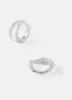 Silver Plated Pave Huggie Earrings sold by Mint Velvet