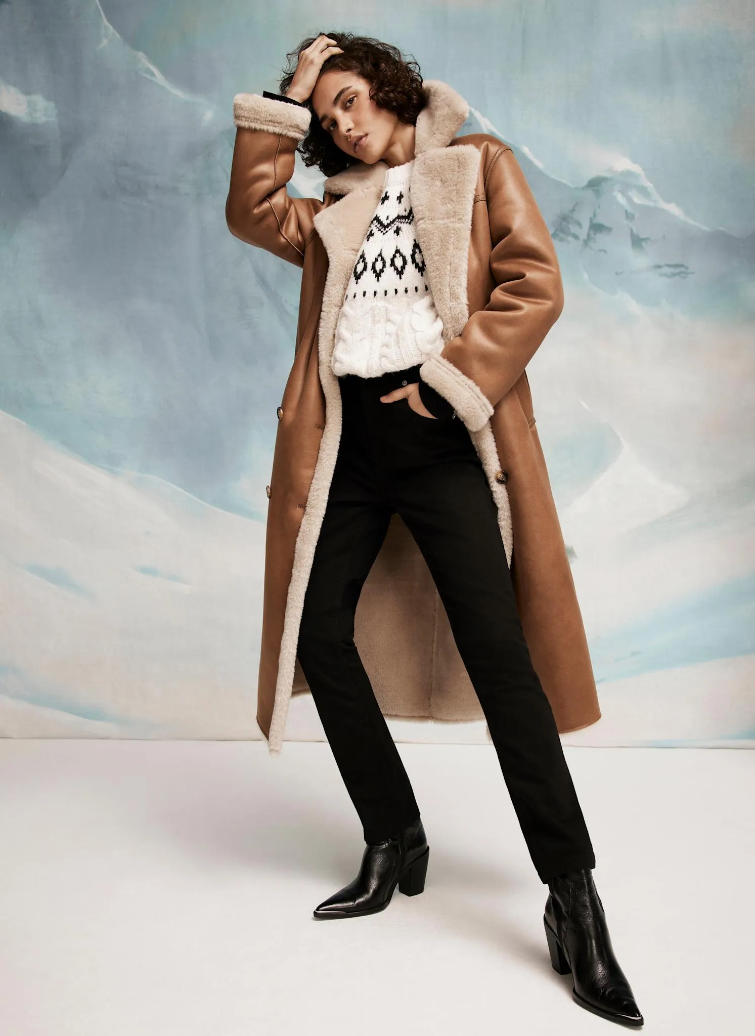 Tan Longline Coat sold by Mint Velvet