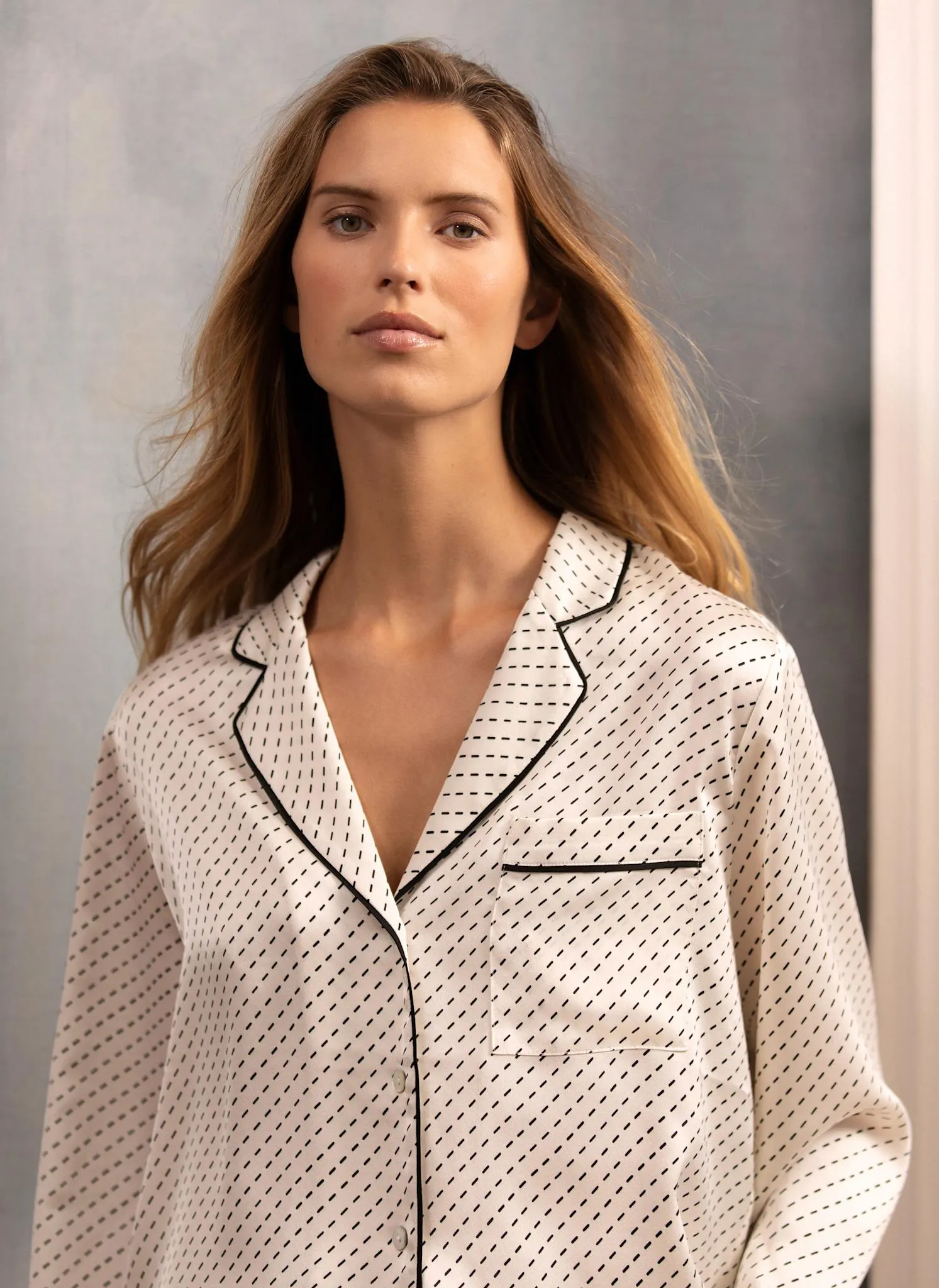 Neutral Piped Pyjama Set sold by Mint Velvet product image thumbnail 3