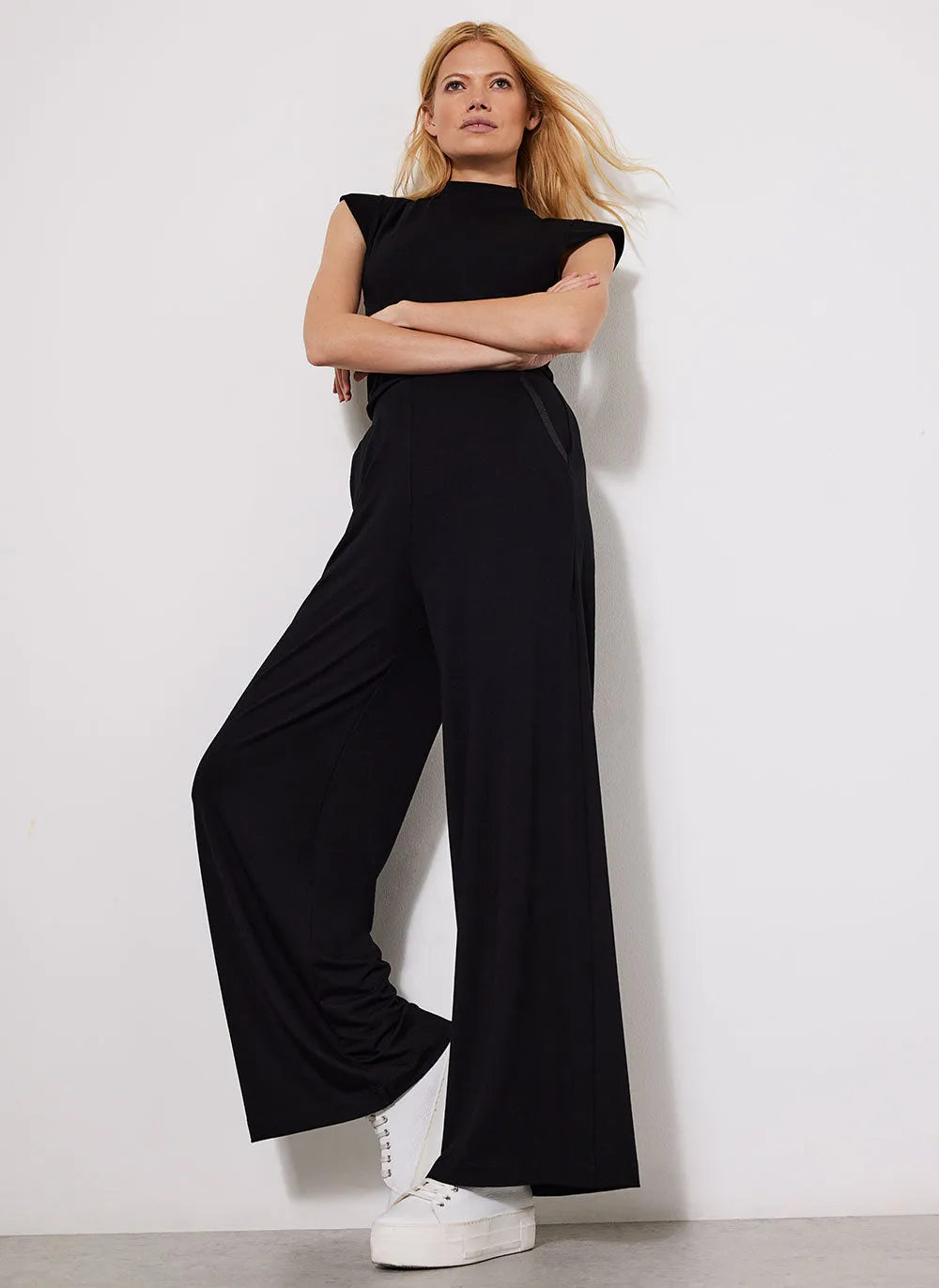 Black Palazzo Wide Leg Trousers sold by Mint Velvet
