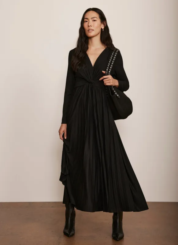 Black Draped Jersey Maxi Dress sold by Mint Velvet