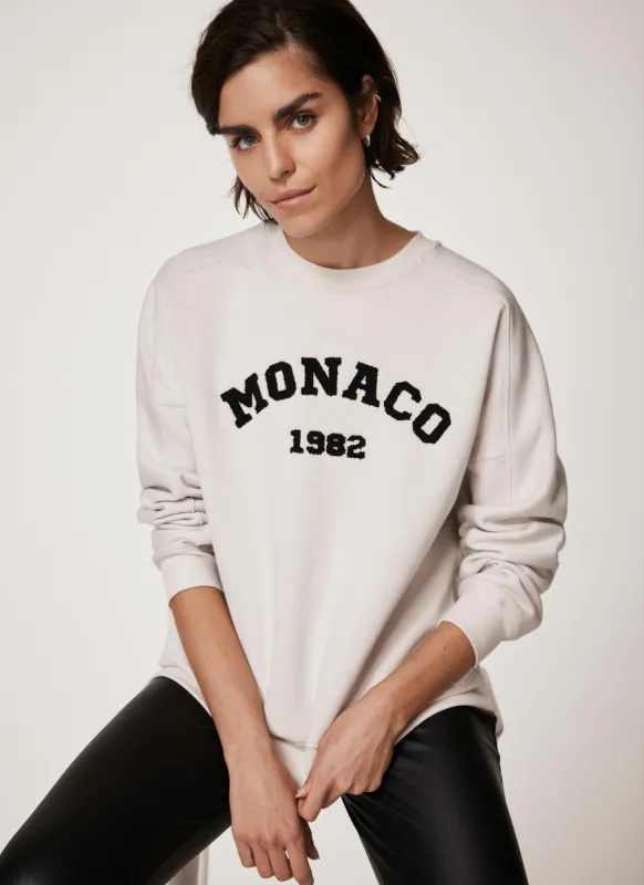 Cream Monaco Motif Sweatshirt sold by Mint Velvet