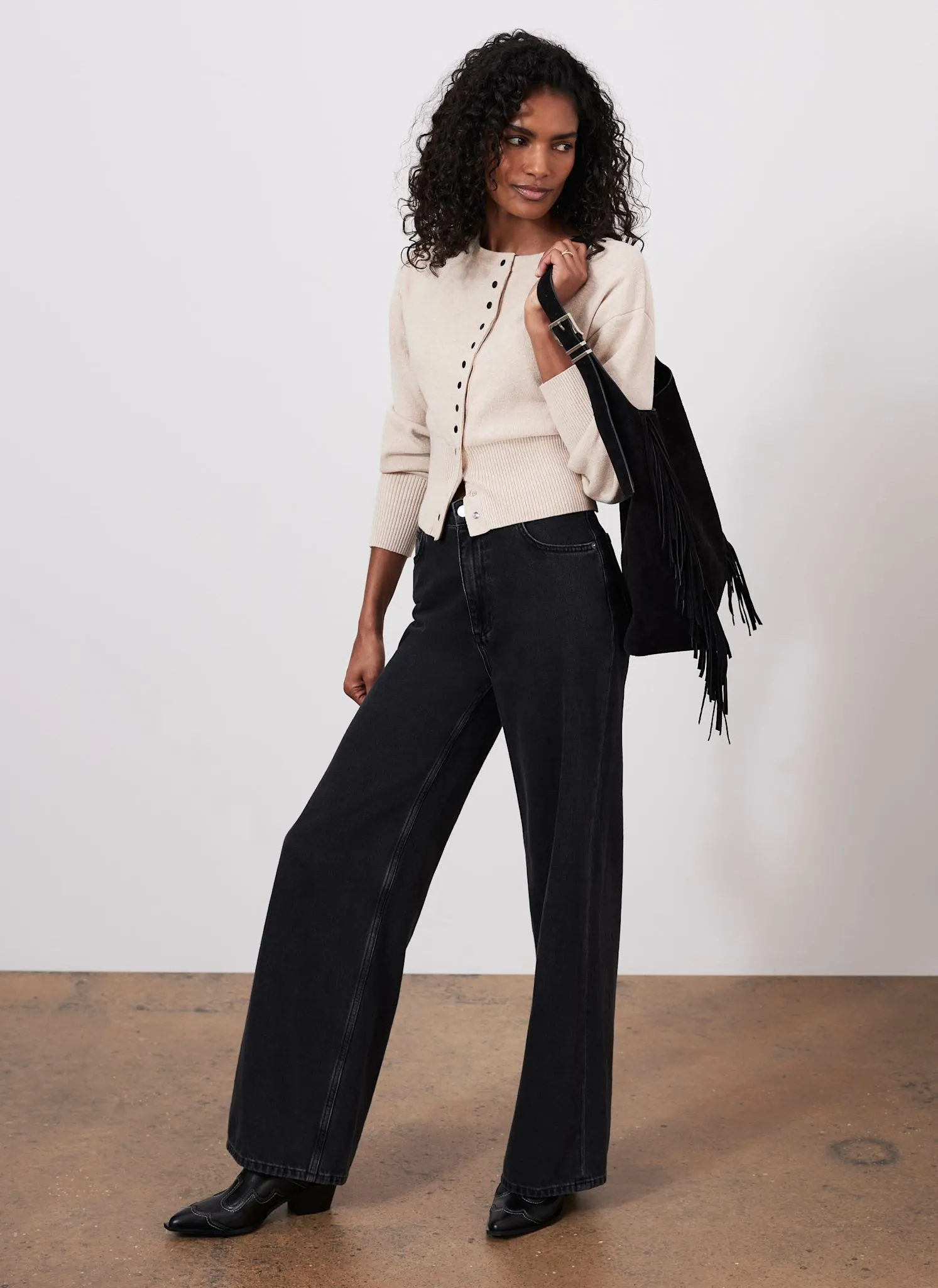 Neutral Cotton Blend Cardigan sold by Mint Velvet product image thumbnail 4