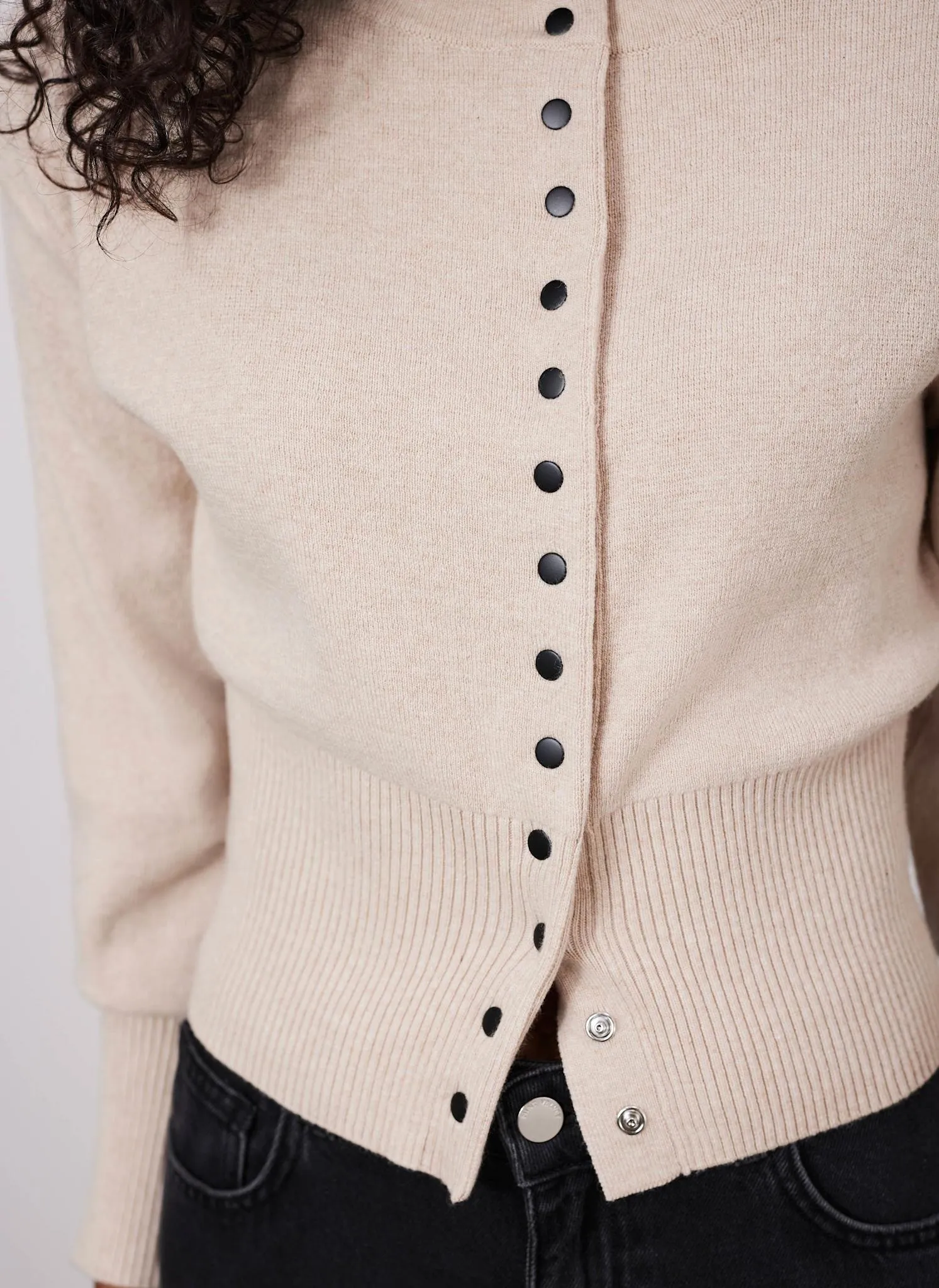 Neutral Cotton Blend Cardigan sold by Mint Velvet product image thumbnail 3