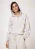 Grey Cropped Hooded Sweatshirt sold by Mint Velvet