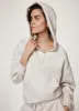 Grey Cropped Hooded Sweatshirt sold by Mint Velvet