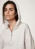 Grey Cropped Hooded Sweatshirt sold by Mint Velvet