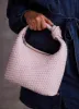 Pink Leather Woven Knot Handle Bag sold by Mint Velvet