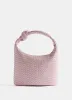 Pink Leather Woven Knot Handle Bag sold by Mint Velvet